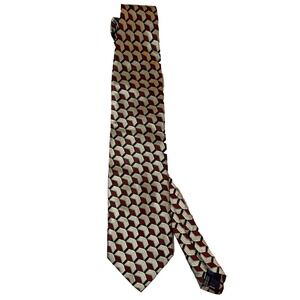 Roberto Villini Tie Mens Silver Geometric 100% Silk Italy Preppy Old Money